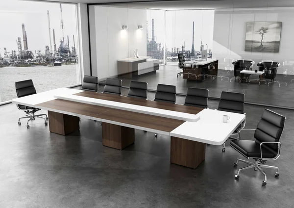 렌더링 현대의 회의실 인테리어 디자인 — 스톡 사진