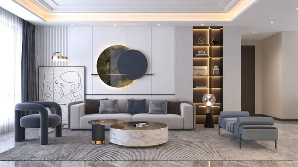 Modern Interior Design Living Room — Stock Photo, Image