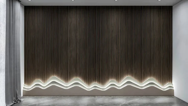 Render Dekoratif Unik Panel Dinding Desain Interior — Stok Foto