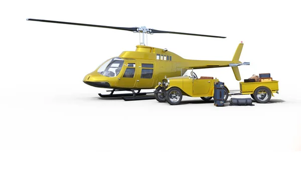 Helicóptero Militar Isolado Fundo Branco — Fotografia de Stock