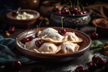 Tahta masadaki gözlemeler. Lezzetli tatlı. Noel zamanı, kahvaltı konsepti.