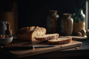 Tahtada ekmek ve tereyağı