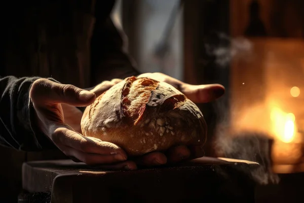 제빵사와 위에서 제빵사 — 스톡 사진