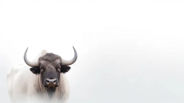 Nahaufnahme Eines Büffels Auf Einem Feld — Stockfoto