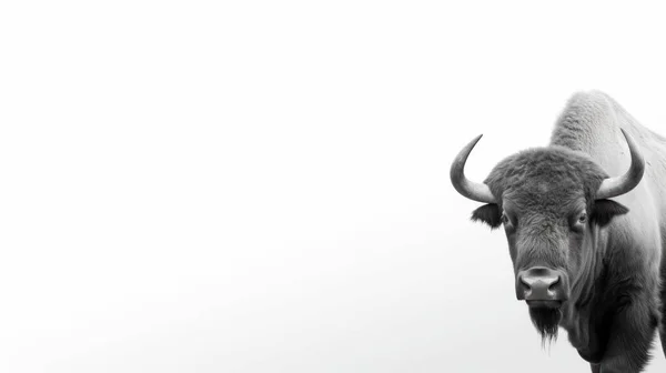 Stier Met Hoorns Achtergrond Van Nationale Vlag Van Staat Van — Stockfoto