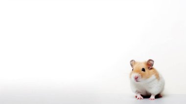 Gri arka planda beyaz fare