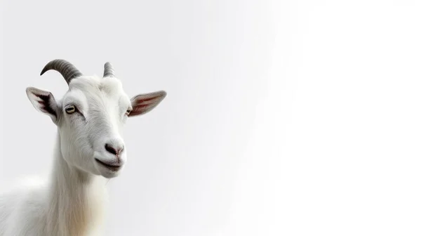 White Goat Farm — Stock Photo, Image