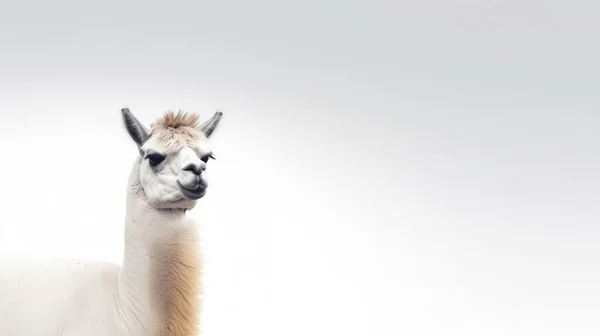 Camello Blanco Marrón Sobre Fondo Cielo Nublado — Foto de Stock