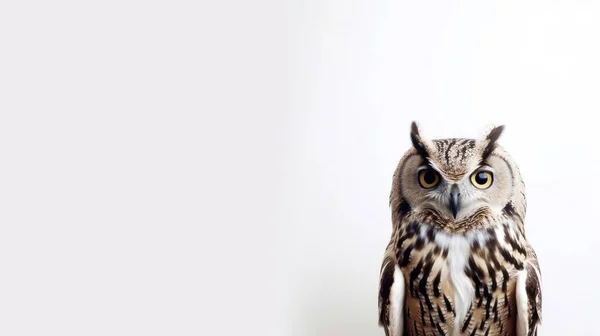 stock image owl on a white background