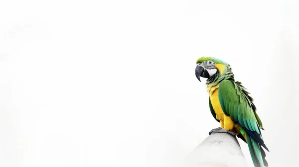Papagaio Arara Colorido Fundo Branco — Fotografia de Stock