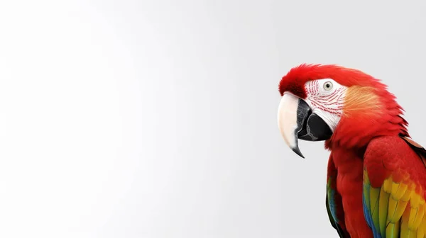 Beyaz Arkaplanda Izole Edilmiş Renkli Papağan — Stok fotoğraf