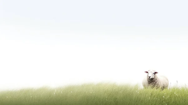 Weiße Kaninchen Auf Einem Bauernhof — Stockfoto