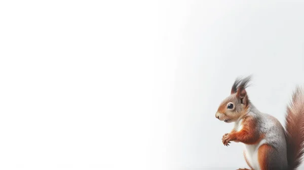Squirrel White Background — Stock Photo, Image
