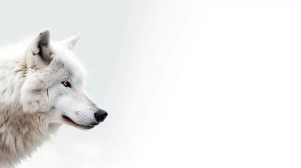 雪を背景にオオカミが — ストック写真