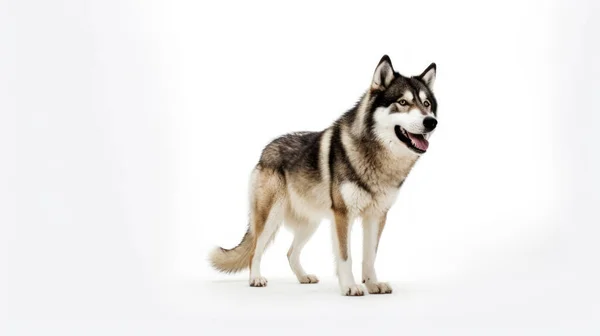 白い背景にかわいい犬の肖像画 — ストック写真