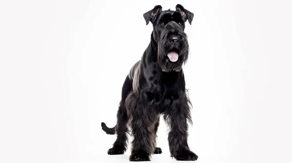 Zwart Wit Portret Van Een Schattige Hond — Stockfoto