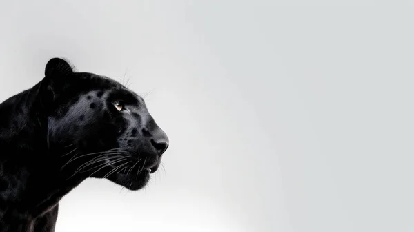 Černobílý Portrét Krásné Kočky Stock Obrázky