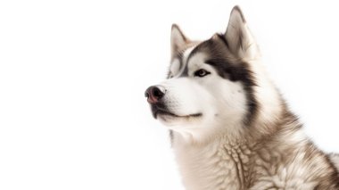 Şirin bir köpeğin portresi.