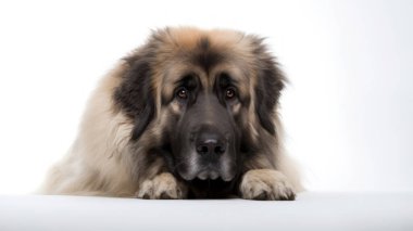 Şirin bir köpeğin portresi.