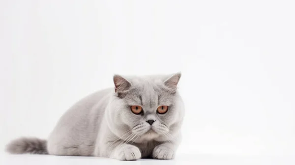 stock image cute cat on white background