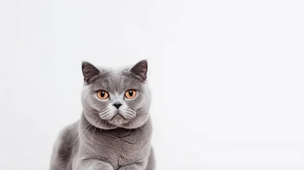 Stock image cute cat on white background