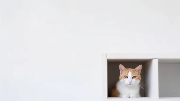 Gato Sentado Chão Olhando Para Câmera — Fotografia de Stock