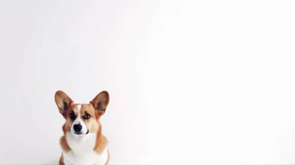 Dog Jack Russell Terrier Puppy Een Witte Achtergrond — Stockfoto