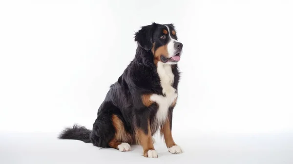 Beyaz Arka Planda Sevimli Bir Köpeğin Portresi — Stok fotoğraf