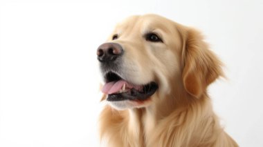 Şirin bir köpeğin portresi.
