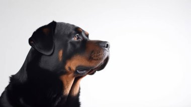 Şirin bir köpeğin portresi.