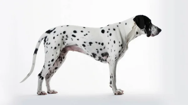 Dalmatian Φυλή Σκυλιών Λευκό Φόντο — Φωτογραφία Αρχείου