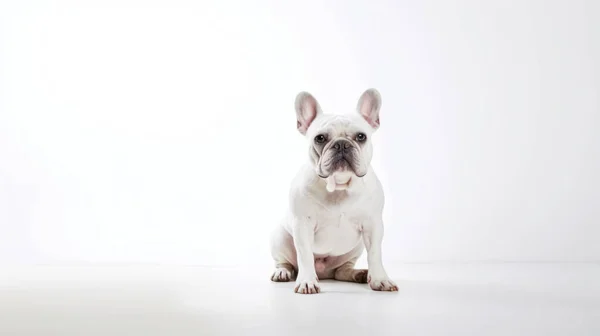 Милий Маленький Собака Білому Тлі — стокове фото