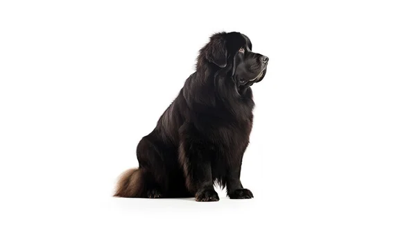 Schwarz Weiß Porträt Eines Niedlichen Hundes Auf Dem Hintergrund Eines — Stockfoto