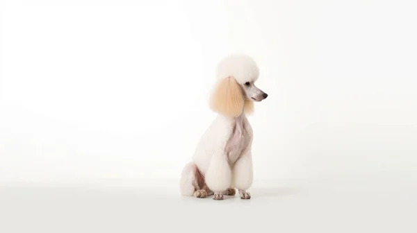Cute Little Dog Toy White Background — Stockfoto