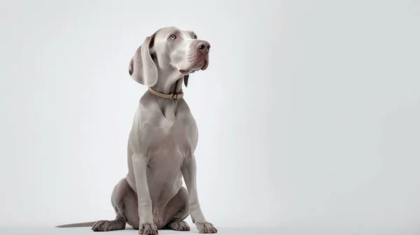 Porträt Eines Niedlichen Hundes Auf Weißem Hintergrund — Stockfoto