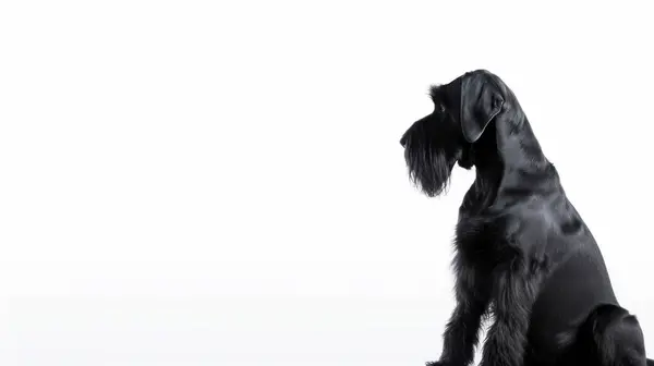 Schwarz Weißes Porträt Eines Niedlichen Hundes — Stockfoto