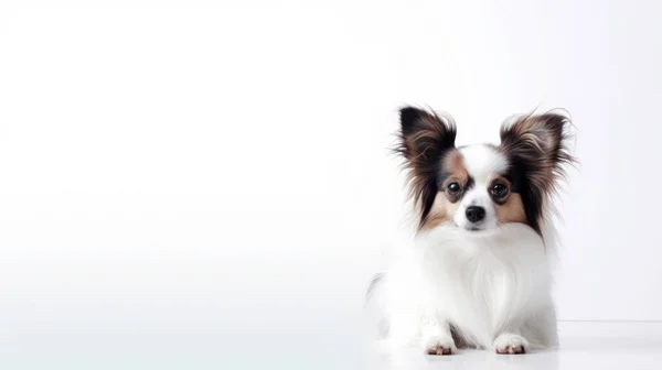 Aranyos Chihuahua Kutya Fehér Háttér — Stock Fotó