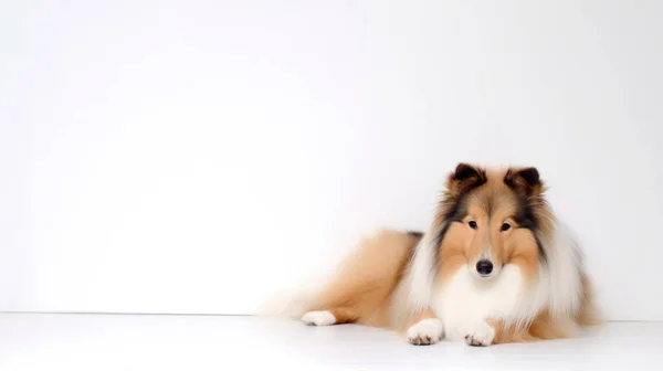 Cão Com Fundo Branco — Fotografia de Stock