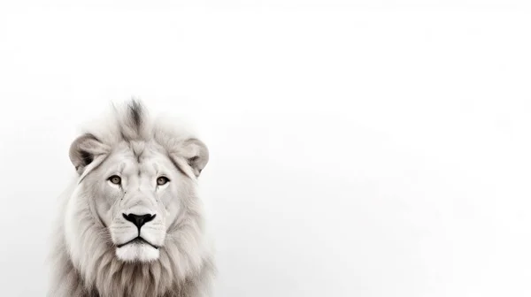 Lion Snow — Stock Photo, Image