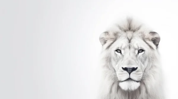 Portrait Lion Dans Zoo — Photo