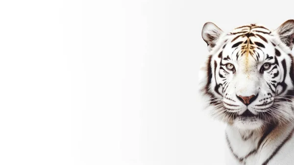Tigre Aislado Sobre Fondo Blanco —  Fotos de Stock