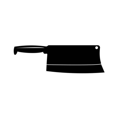 Simge vektör logosu ekmek bıçağı kasap bıçağı, mutfak bıçağı ilüstrasyonu.