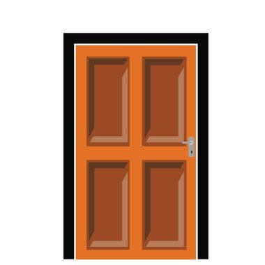 kırmızı ev kapısı vektör simgesi ilüstrasyonu