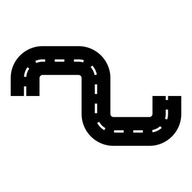 Vektör yolu sola dön çizgi film