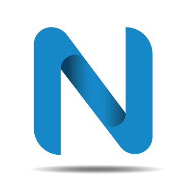 n harfi logo vektör illüstrasyonu