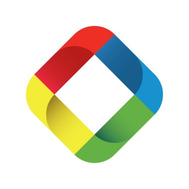 dikdörtgen logo kırmızı mavi yeşil Google vektör resimleme