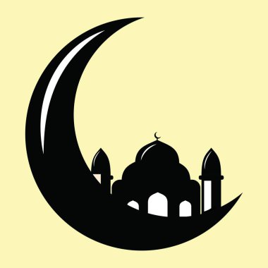 Ramazan ayı İslami cami vektör illüstrasyonu
