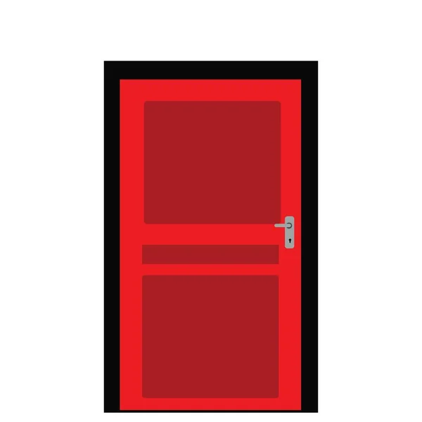 Maison Rouge Porte Vecteur Icône Ilustration — Image vectorielle