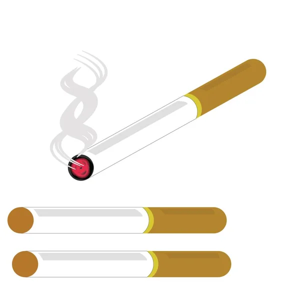 Vektorikon För Farlig Rökig Cigarett — Stock vektor