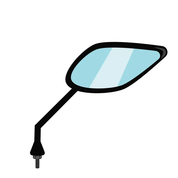 Vecteur Classique Simple Ovale Dessin Animé Moto Rétroviseur Miroir — Image vectorielle